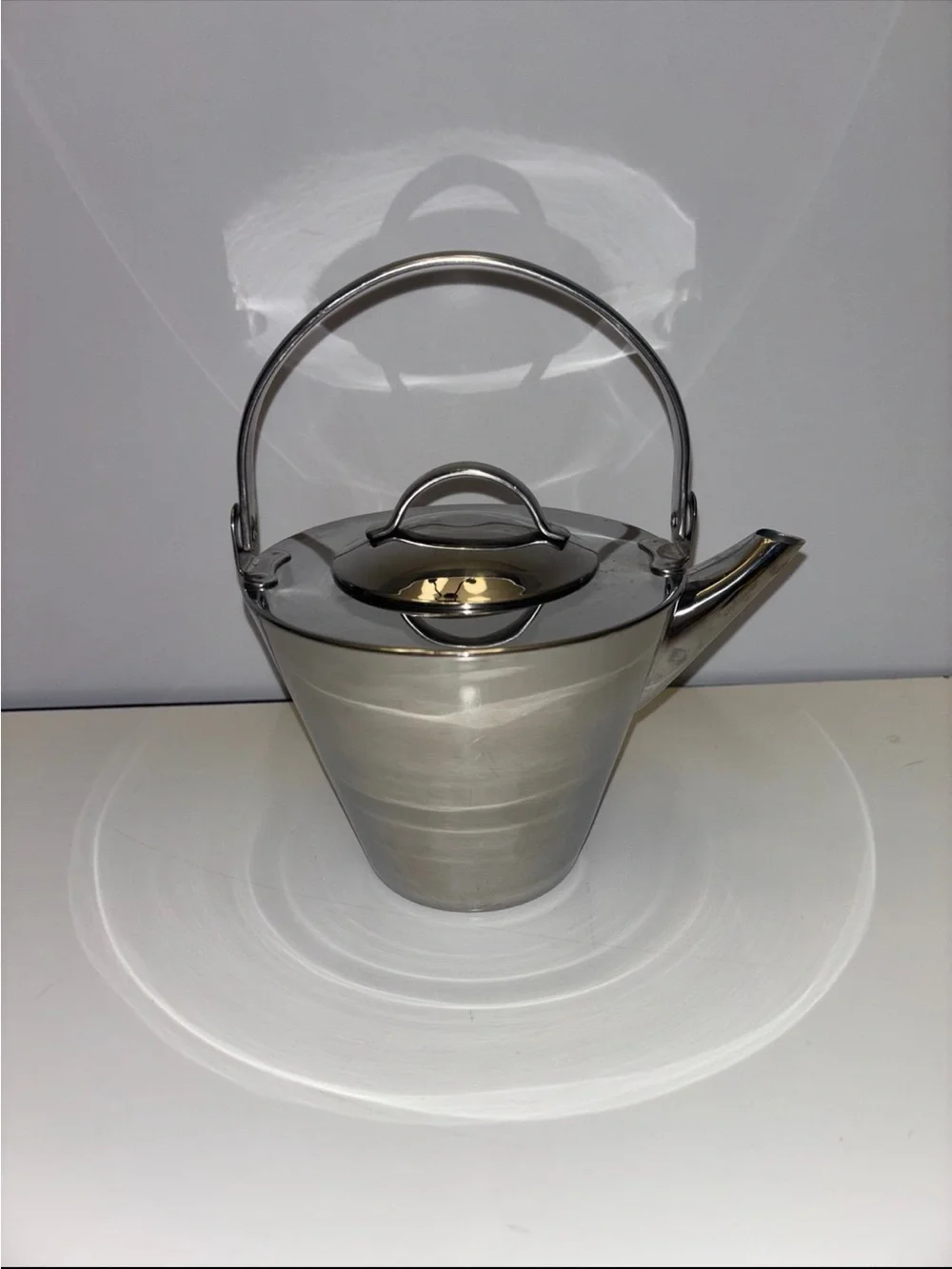 Stainless Steel Teapot with Handle - Silver